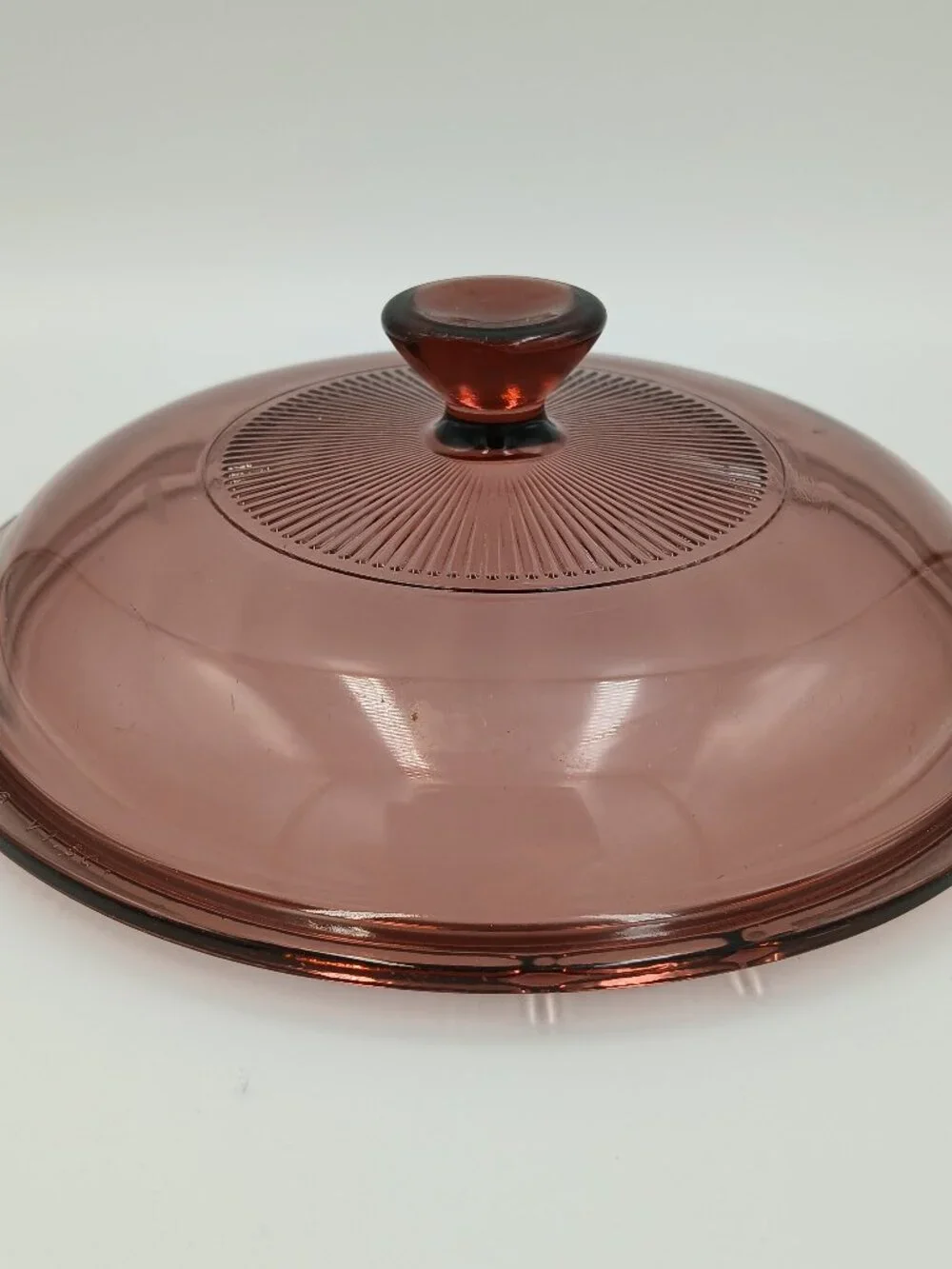 Vintage Pyrex Visions Cranberry V-1.5-C Glass Lid Only Fits 1.5 L Saucepan